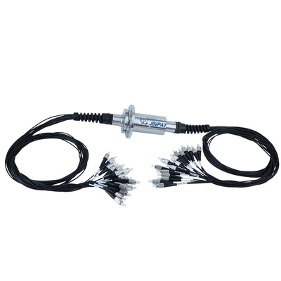 สายไฟเบอร์ออปติก rotary joint 8-18 ช่องทางสามารถนําไปใช้กับสายเคเบิล รีล, ลําเรือ winches ออปติก, เครนนอกทะเล, ฯลฯ